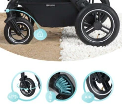 Kinderkraft B-Tour Deep Black 3-in-1 Combi Kinderwagen Incl. Autostoel KSBTOU00BLK3000 -Kinderwagen Winkel kinderkraft b tour 3 in 1 deep black wandelwagen ksbtou00blk3000 14