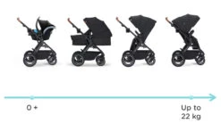 Kinderkraft B-Tour Deep Black 3-in-1 Combi Kinderwagen Incl. Autostoel KSBTOU00BLK3000 -Kinderwagen Winkel kinderkraft b tour 3 in 1 deep black wandelwagen ksbtou00blk3000 15