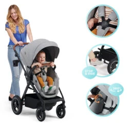 Kinderkraft B-Tour Deep Black 3-in-1 Combi Kinderwagen Incl. Autostoel KSBTOU00BLK3000 -Kinderwagen Winkel kinderkraft b tour 3 in 1 deep black wandelwagen ksbtou00blk3000 16