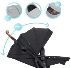 Kinderkraft B-Tour Deep Black 3-in-1 Combi Kinderwagen Incl. Autostoel KSBTOU00BLK3000 -Kinderwagen Winkel kinderkraft b tour 3 in 1 deep black wandelwagen ksbtou00blk3000 8