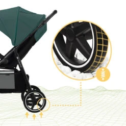 Kinderkraft Route Platinum Grey Wandelwagen KSROUT00GRY0000 -Kinderwagen Winkel kinderkraft route wandelwagen 24