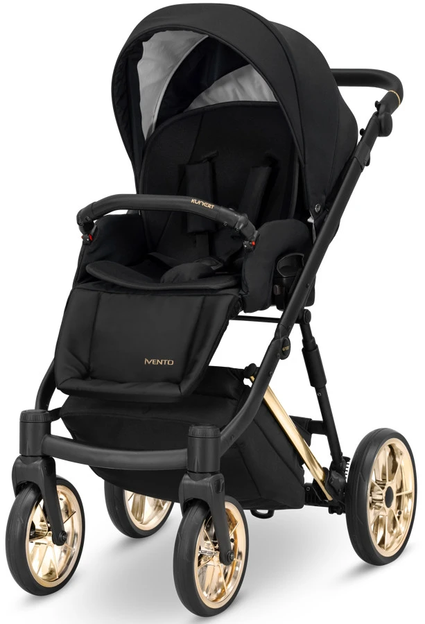 Kunert Ivento Premium Gold Deep Black 2-in-1 Kinderwagen IVE-12-GOLD 4 Kunert Ivento Premium Gold Deep Black 2-in-1 Kinderwagen IVE-12-GOLD - Afbeelding 2