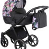 Kunert Talisman Black Flowers 2-in-1 Kinderwagen TA-01-BLACK -Kinderwagen Winkel kunert talisman black flowers 2 in 1 kinderwagen ta 01 black