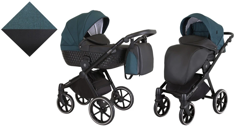 Kunert Talisman Black Green 2-in-1 Kinderwagen TA-04-BLACK 5 Kunert Talisman Black Green 2-in-1 Kinderwagen TA-04-BLACK - Afbeelding 3