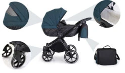 Kunert Talisman Black Green 2-in-1 Kinderwagen TA-04-BLACK 37 Kunert Talisman Black Green 2-in-1 Kinderwagen TA-04-BLACK -Kinderwagen Winkel kunert talisman black green 2 in 1 kinderwagen ta 04 black 16 2