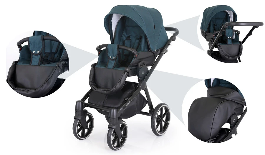 Kunert Talisman Black Green 2-in-1 Kinderwagen TA-04-BLACK 19 Kunert Talisman Black Green 2-in-1 Kinderwagen TA-04-BLACK - Afbeelding 17
