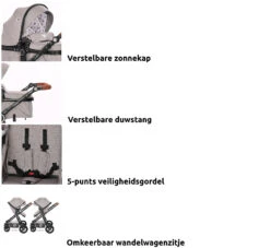 Lorelli Alexa Pearl Beige 3-in-1 Combi Kinderwagen Incl. Autostoel 1002129-2182D -Kinderwagen Winkel lorelli 3 in 1 combi kinderwagen incl. autostoel 1002129