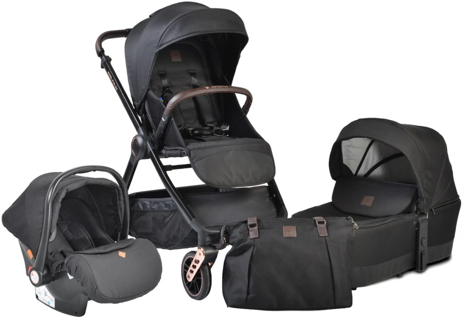 Cangaroo Macan Black 3-in-1 Combi Kinderwagen Incl. Autostoel 2826 3 Cangaroo Macan Black 3-in-1 Combi Kinderwagen Incl. Autostoel 2826