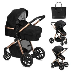 Momi Limuru Black 2-in-1 Combi Kinderwagen WOSP00029