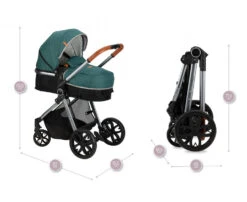 Momi Limuru Green 2-in-1 Combi Kinderwagen WOSP00028 -Kinderwagen Winkel momi limuru green 2 in 1 combi kinderwagen wosp00028 15