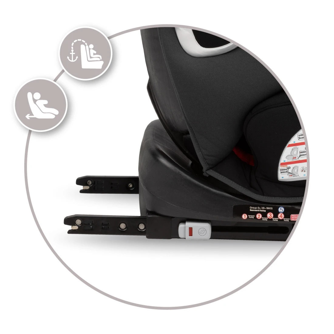 Momi Tordi Zwart Isofix 360° 0-36 Kg Autostoel FOSA00016 12 Momi Tordi Zwart Isofix 360° 0-36 Kg Autostoel FOSA00016 - Afbeelding 10