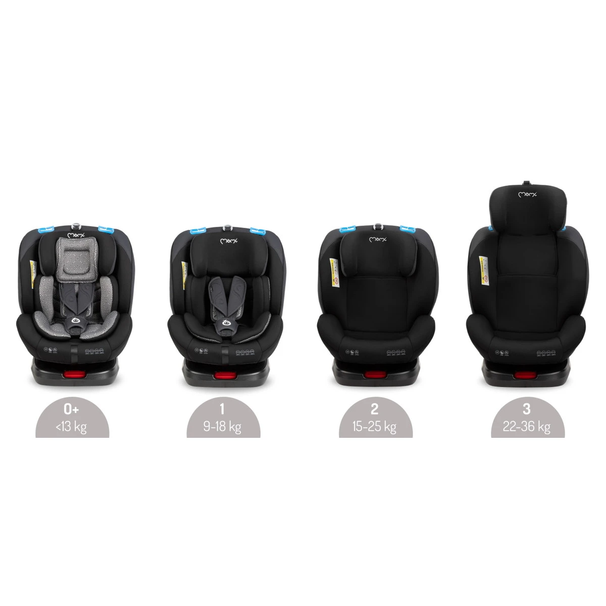 Momi Tordi Zwart Isofix 360° 0-36 Kg Autostoel FOSA00016 8 Momi Tordi Zwart Isofix 360° 0-36 Kg Autostoel FOSA00016 - Afbeelding 6