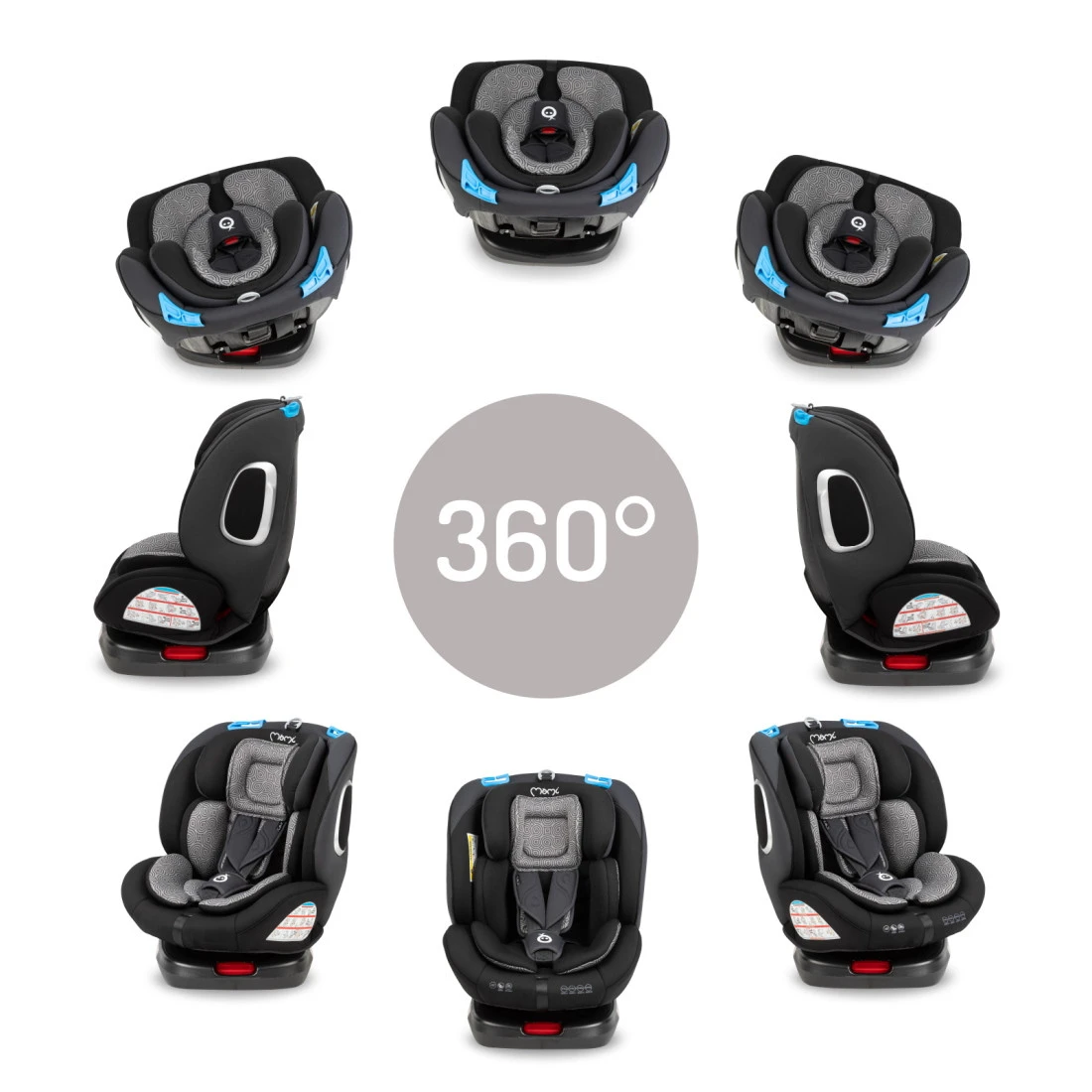 Momi Tordi Zwart Isofix 360° 0-36 Kg Autostoel FOSA00016 9 Momi Tordi Zwart Isofix 360° 0-36 Kg Autostoel FOSA00016 - Afbeelding 7