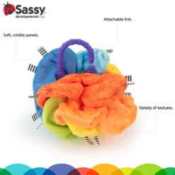 Sassy Crinkle Ball Texturen Speelbal S80370 -Kinderwagen Winkel sassy crinkle ball texturen speelbal 1