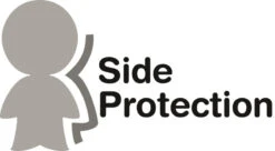 Osann Flux Isofix SPS Navy Melange 9-36 Kg Autostoel 102-138-249 -Kinderwagen Winkel sideprotection logo